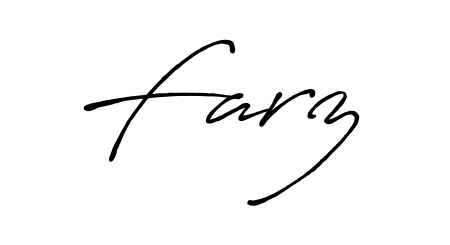 Explore multiple handwriting variations for Farz including this stunning Antro_Vectra_Bolder design. Free to use across all platforms. Farz signature style 7 images and pictures png