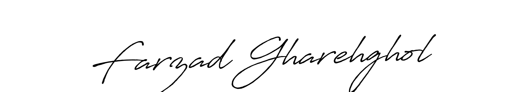 Make a beautiful signature design for name Farzad Gharehghol. With this signature (Antro_Vectra_Bolder) style, you can create a handwritten signature for free. Farzad Gharehghol signature style 7 images and pictures png