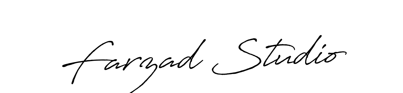 How to make Farzad Studio name signature. Use Antro_Vectra_Bolder style for creating short signs online. This is the latest handwritten sign. Farzad Studio signature style 7 images and pictures png