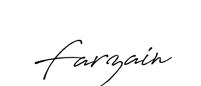 Make a beautiful signature design for name Farzain. With this signature (Antro_Vectra_Bolder) style, you can create a handwritten signature for free. Farzain signature style 7 images and pictures png