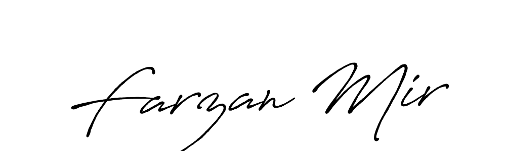 Farzan Mir stylish signature style. Best Handwritten Sign (Antro_Vectra_Bolder) for my name. Handwritten Signature Collection Ideas for my name Farzan Mir. Farzan Mir signature style 7 images and pictures png
