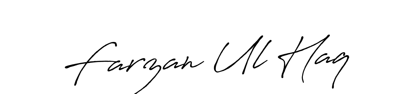 Also we have Farzan Ul Haq name is the best signature style. Create professional handwritten signature collection using Antro_Vectra_Bolder autograph style. Farzan Ul Haq signature style 7 images and pictures png