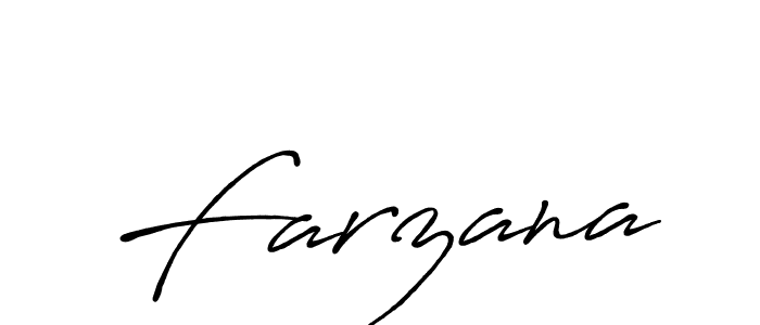 Create a beautiful signature design for name Farzana. With this signature (Antro_Vectra_Bolder) fonts, you can make a handwritten signature for free. Farzana signature style 7 images and pictures png