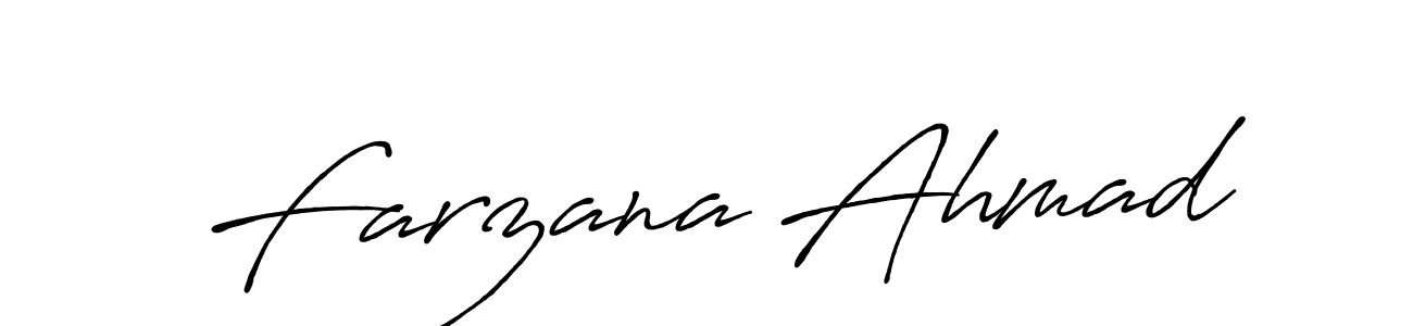 Design your own signature with our free online signature maker. With this signature software, you can create a handwritten (Antro_Vectra_Bolder) signature for name Farzana Ahmad. Farzana Ahmad signature style 7 images and pictures png