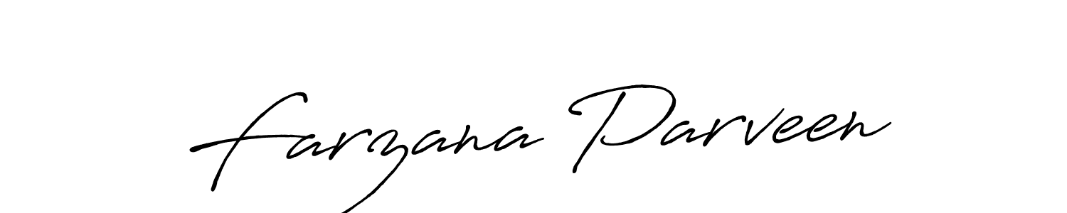 Farzana Parveen stylish signature style. Best Handwritten Sign (Antro_Vectra_Bolder) for my name. Handwritten Signature Collection Ideas for my name Farzana Parveen. Farzana Parveen signature style 7 images and pictures png