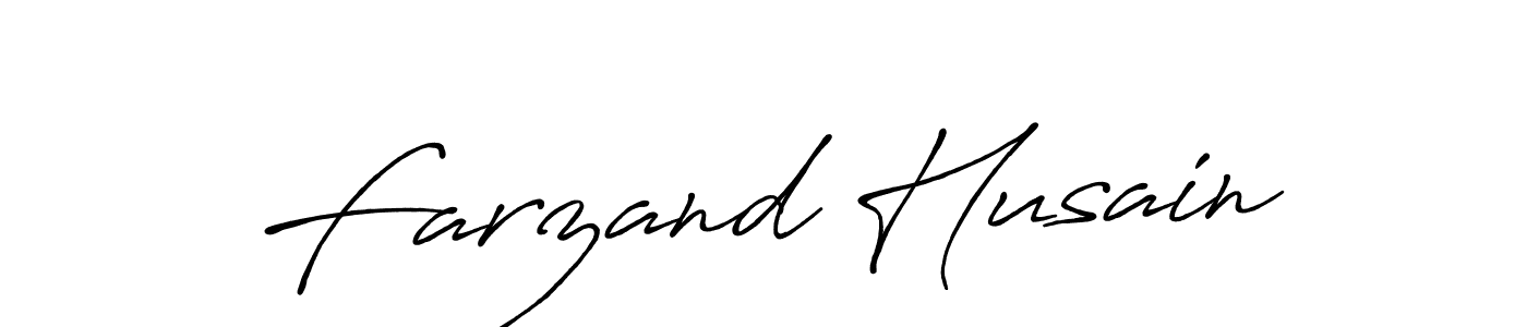 Make a beautiful signature design for name Farzand Husain. With this signature (Antro_Vectra_Bolder) style, you can create a handwritten signature for free. Farzand Husain signature style 7 images and pictures png