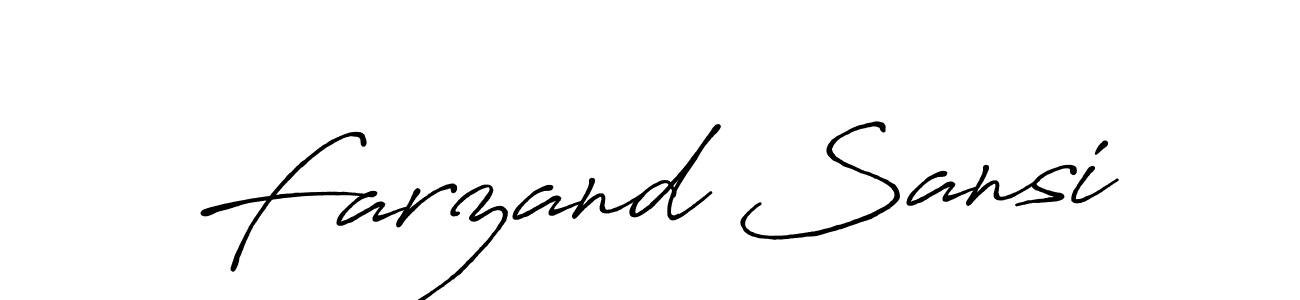 Also You can easily find your signature by using the search form. We will create Farzand Sansi name handwritten signature images for you free of cost using Antro_Vectra_Bolder sign style. Farzand Sansi signature style 7 images and pictures png