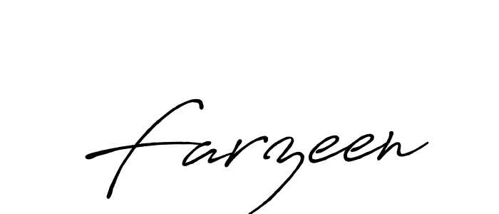 Design your own signature with our free online signature maker. With this signature software, you can create a handwritten (Antro_Vectra_Bolder) signature for name Farzeen. Farzeen signature style 7 images and pictures png