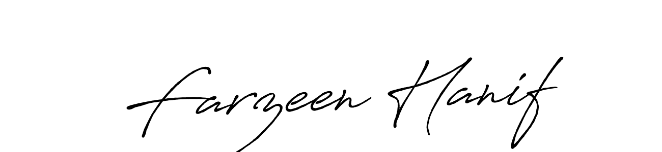 The best way (Antro_Vectra_Bolder) to make a short signature is to pick only two or three words in your name. The name Farzeen Hanif include a total of six letters. For converting this name. Farzeen Hanif signature style 7 images and pictures png