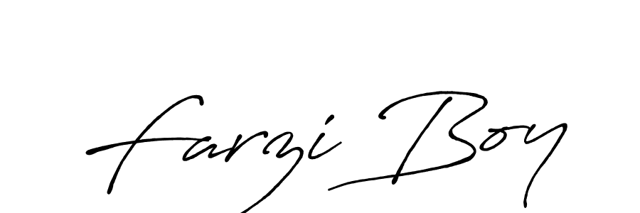 Use a signature maker to create a handwritten signature online. With this signature software, you can design (Antro_Vectra_Bolder) your own signature for name Farzi Boy. Farzi Boy signature style 7 images and pictures png