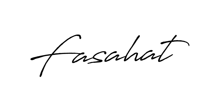 Use a signature maker to create a handwritten signature online. With this signature software, you can design (Antro_Vectra_Bolder) your own signature for name Fasahat. Fasahat signature style 7 images and pictures png