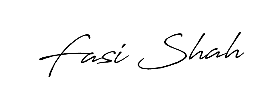 Make a beautiful signature design for name Fasi Shah. With this signature (Antro_Vectra_Bolder) style, you can create a handwritten signature for free. Fasi Shah signature style 7 images and pictures png