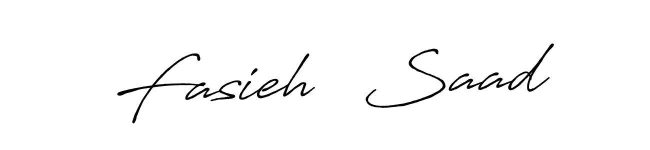 Create a beautiful signature design for name Fasieh   Saad. With this signature (Antro_Vectra_Bolder) fonts, you can make a handwritten signature for free. Fasieh   Saad signature style 7 images and pictures png