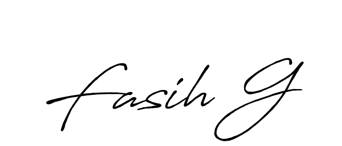 Design your own signature with our free online signature maker. With this signature software, you can create a handwritten (Antro_Vectra_Bolder) signature for name Fasih G. Fasih G signature style 7 images and pictures png