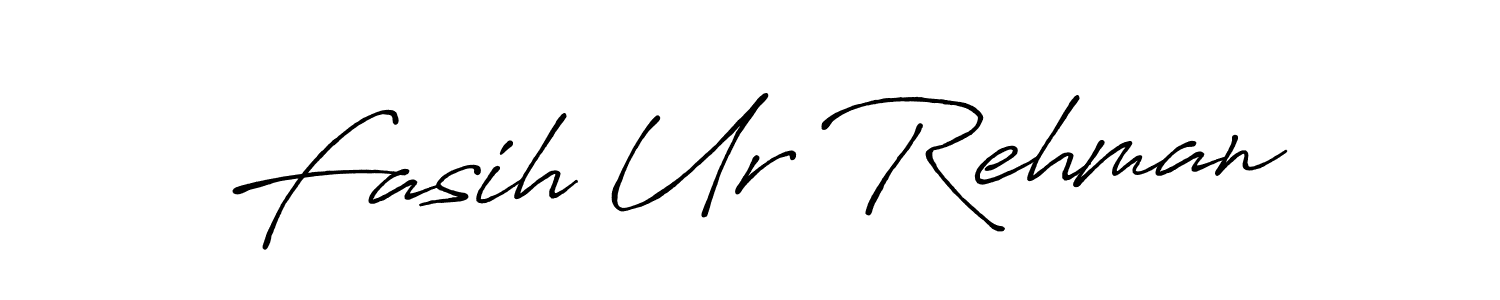 How to make Fasih Ur Rehman name signature. Use Antro_Vectra_Bolder style for creating short signs online. This is the latest handwritten sign. Fasih Ur Rehman signature style 7 images and pictures png