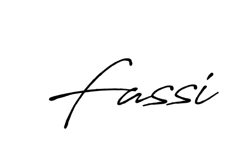 Use a signature maker to create a handwritten signature online. With this signature software, you can design (Antro_Vectra_Bolder) your own signature for name Fassi. Fassi signature style 7 images and pictures png