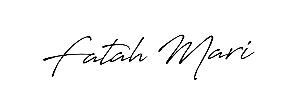 Create a beautiful signature design for name Fatah Mari. With this signature (Antro_Vectra_Bolder) fonts, you can make a handwritten signature for free. Fatah Mari signature style 7 images and pictures png