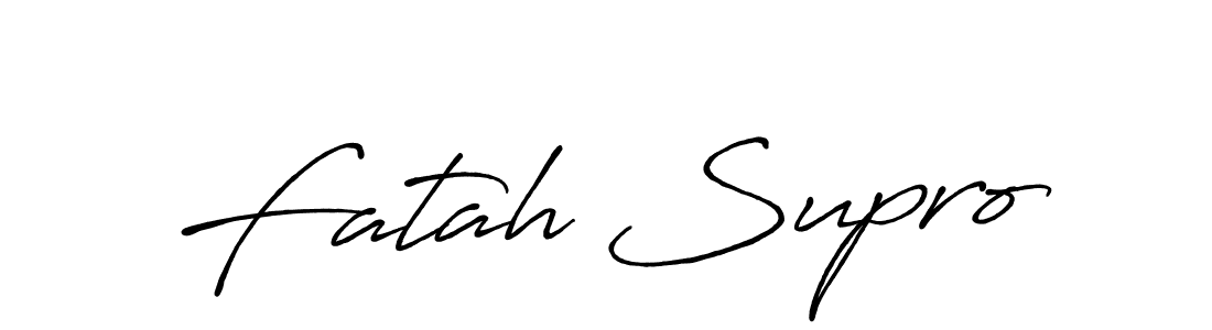 How to make Fatah Supro name signature. Use Antro_Vectra_Bolder style for creating short signs online. This is the latest handwritten sign. Fatah Supro signature style 7 images and pictures png