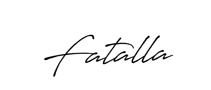 Make a beautiful signature design for name Fatalla. With this signature (Antro_Vectra_Bolder) style, you can create a handwritten signature for free. Fatalla signature style 7 images and pictures png