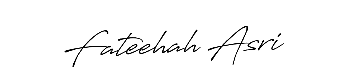 Design your own signature with our free online signature maker. With this signature software, you can create a handwritten (Antro_Vectra_Bolder) signature for name Fateehah Asri. Fateehah Asri signature style 7 images and pictures png