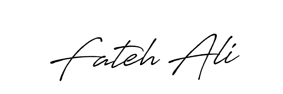 How to make Fateh Ali name signature. Use Antro_Vectra_Bolder style for creating short signs online. This is the latest handwritten sign. Fateh Ali signature style 7 images and pictures png