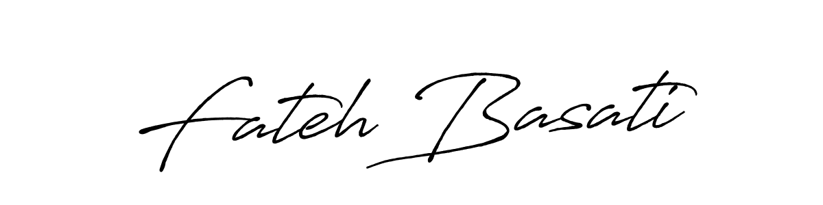 Make a beautiful signature design for name Fateh Basati. With this signature (Antro_Vectra_Bolder) style, you can create a handwritten signature for free. Fateh Basati signature style 7 images and pictures png