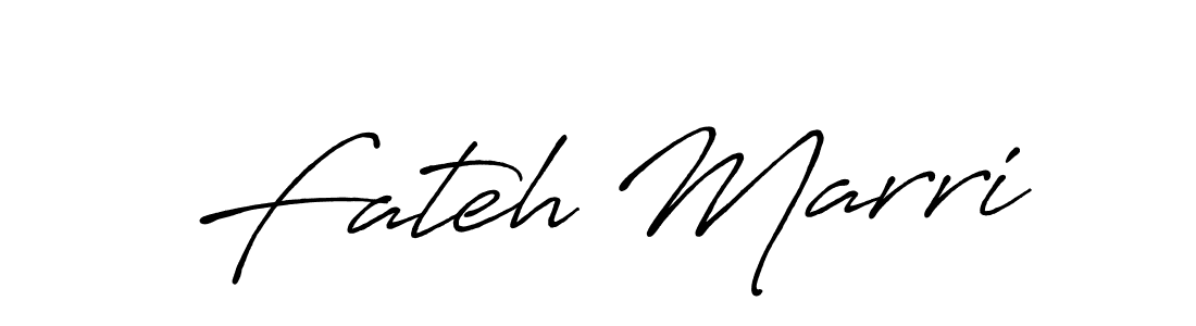 Use a signature maker to create a handwritten signature online. With this signature software, you can design (Antro_Vectra_Bolder) your own signature for name Fateh Marri. Fateh Marri signature style 7 images and pictures png