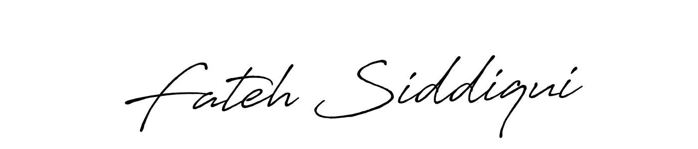 Make a beautiful signature design for name Fateh Siddiqui. With this signature (Antro_Vectra_Bolder) style, you can create a handwritten signature for free. Fateh Siddiqui signature style 7 images and pictures png