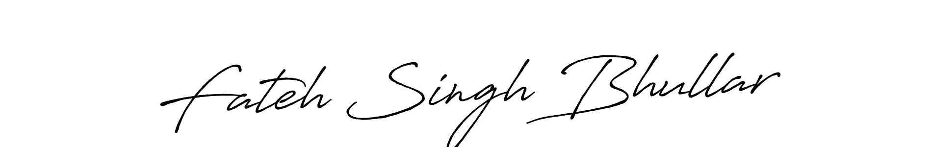 Fateh Singh Bhullar stylish signature style. Best Handwritten Sign (Antro_Vectra_Bolder) for my name. Handwritten Signature Collection Ideas for my name Fateh Singh Bhullar. Fateh Singh Bhullar signature style 7 images and pictures png