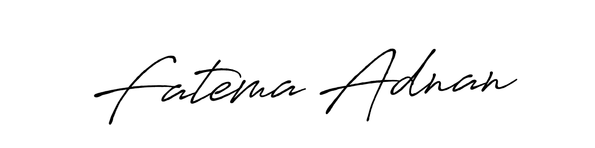 How to make Fatema Adnan name signature. Use Antro_Vectra_Bolder style for creating short signs online. This is the latest handwritten sign. Fatema Adnan signature style 7 images and pictures png