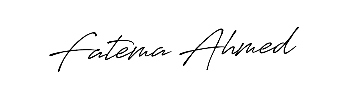 Use a signature maker to create a handwritten signature online. With this signature software, you can design (Antro_Vectra_Bolder) your own signature for name Fatema Ahmed. Fatema Ahmed signature style 7 images and pictures png