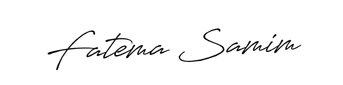 Use a signature maker to create a handwritten signature online. With this signature software, you can design (Antro_Vectra_Bolder) your own signature for name Fatema Samim. Fatema Samim signature style 7 images and pictures png