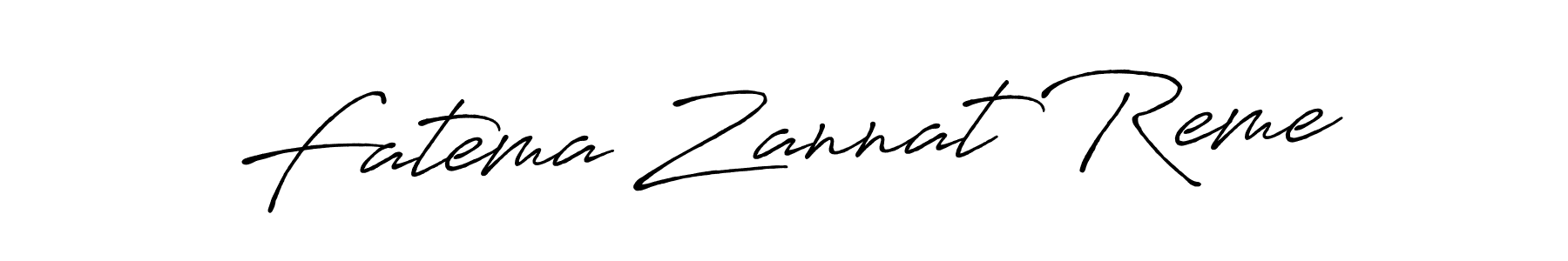 It looks lik you need a new signature style for name Fatema Zannat Reme. Design unique handwritten (Antro_Vectra_Bolder) signature with our free signature maker in just a few clicks. Fatema Zannat Reme signature style 7 images and pictures png
