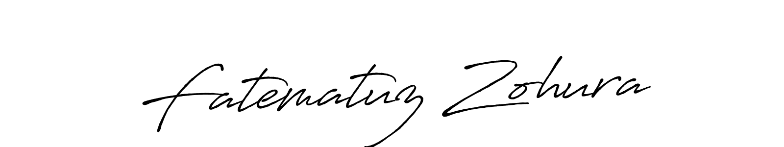 How to make Fatematuz Zohura signature? Antro_Vectra_Bolder is a professional autograph style. Create handwritten signature for Fatematuz Zohura name. Fatematuz Zohura signature style 7 images and pictures png