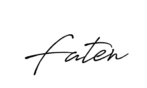Design your own signature with our free online signature maker. With this signature software, you can create a handwritten (Antro_Vectra_Bolder) signature for name Faten. Faten signature style 7 images and pictures png