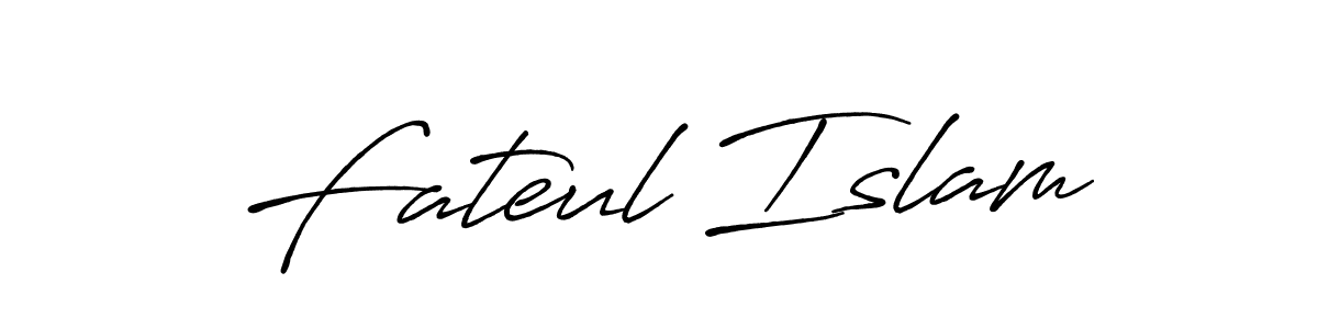 Create a beautiful signature design for name Fateul Islam. With this signature (Antro_Vectra_Bolder) fonts, you can make a handwritten signature for free. Fateul Islam signature style 7 images and pictures png