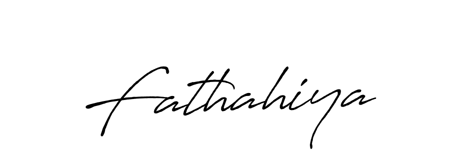 How to make Fathahiya signature? Antro_Vectra_Bolder is a professional autograph style. Create handwritten signature for Fathahiya name. Fathahiya signature style 7 images and pictures png