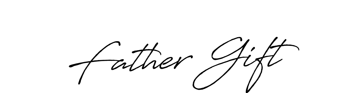 if you are searching for the best signature style for your name Father Gift. so please give up your signature search. here we have designed multiple signature styles  using Antro_Vectra_Bolder. Father Gift signature style 7 images and pictures png