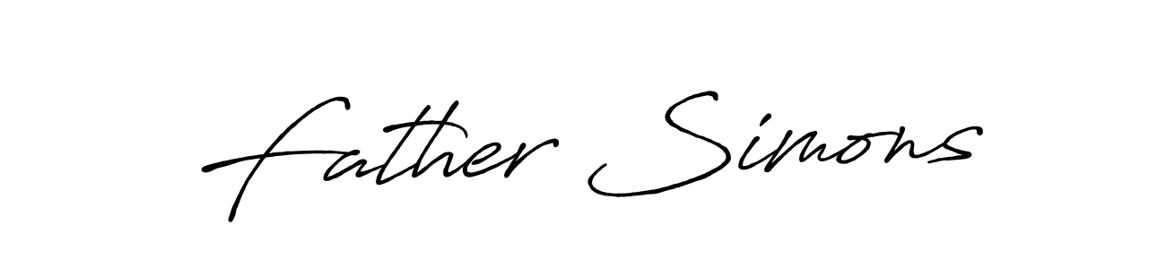 You should practise on your own different ways (Antro_Vectra_Bolder) to write your name (Father Simons) in signature. don't let someone else do it for you. Father Simons signature style 7 images and pictures png