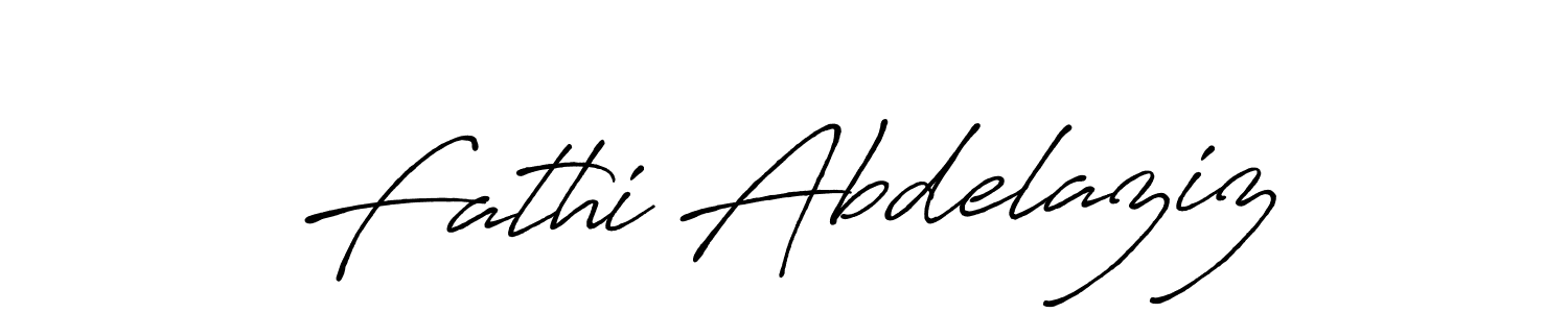 Make a beautiful signature design for name Fathi Abdelaziz. With this signature (Antro_Vectra_Bolder) style, you can create a handwritten signature for free. Fathi Abdelaziz signature style 7 images and pictures png