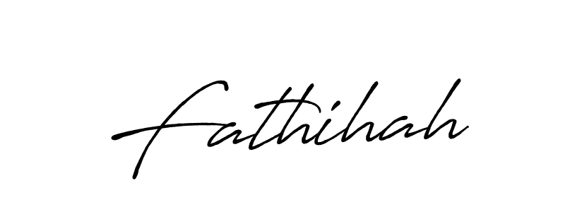 Create a beautiful signature design for name Fathihah. With this signature (Antro_Vectra_Bolder) fonts, you can make a handwritten signature for free. Fathihah signature style 7 images and pictures png