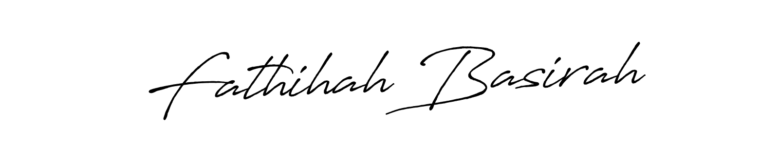 Design your own signature with our free online signature maker. With this signature software, you can create a handwritten (Antro_Vectra_Bolder) signature for name Fathihah Basirah. Fathihah Basirah signature style 7 images and pictures png