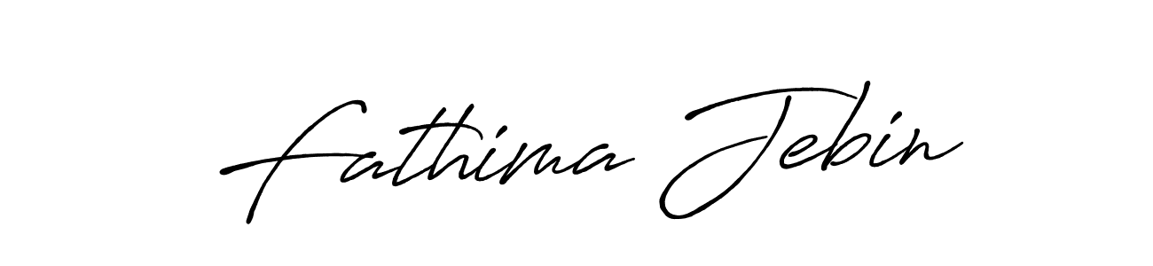 Fathima Jebin stylish signature style. Best Handwritten Sign (Antro_Vectra_Bolder) for my name. Handwritten Signature Collection Ideas for my name Fathima Jebin. Fathima Jebin signature style 7 images and pictures png