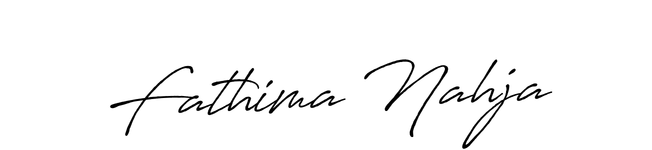 if you are searching for the best signature style for your name Fathima Nahja. so please give up your signature search. here we have designed multiple signature styles  using Antro_Vectra_Bolder. Fathima Nahja signature style 7 images and pictures png