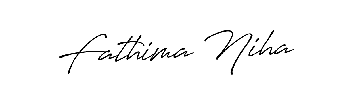 Also we have Fathima Niha name is the best signature style. Create professional handwritten signature collection using Antro_Vectra_Bolder autograph style. Fathima Niha signature style 7 images and pictures png