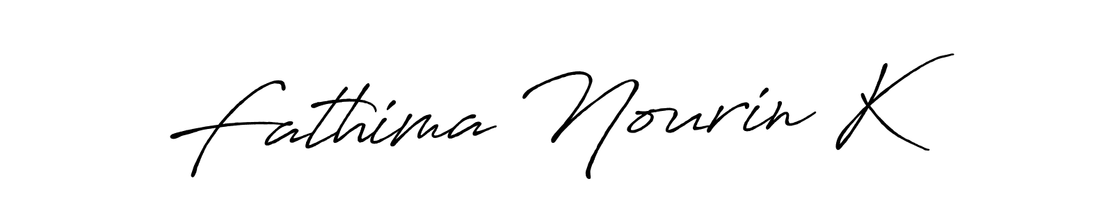 Fathima Nourin K stylish signature style. Best Handwritten Sign (Antro_Vectra_Bolder) for my name. Handwritten Signature Collection Ideas for my name Fathima Nourin K. Fathima Nourin K signature style 7 images and pictures png