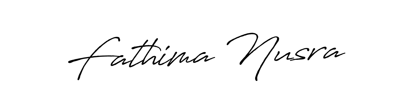 Design your own signature with our free online signature maker. With this signature software, you can create a handwritten (Antro_Vectra_Bolder) signature for name Fathima Nusra. Fathima Nusra signature style 7 images and pictures png