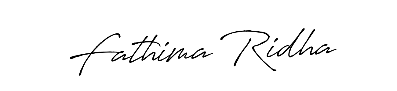 Design your own signature with our free online signature maker. With this signature software, you can create a handwritten (Antro_Vectra_Bolder) signature for name Fathima Ridha. Fathima Ridha signature style 7 images and pictures png
