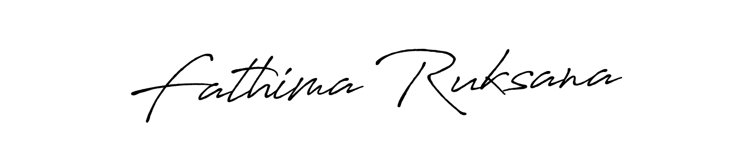 How to make Fathima Ruksana name signature. Use Antro_Vectra_Bolder style for creating short signs online. This is the latest handwritten sign. Fathima Ruksana signature style 7 images and pictures png