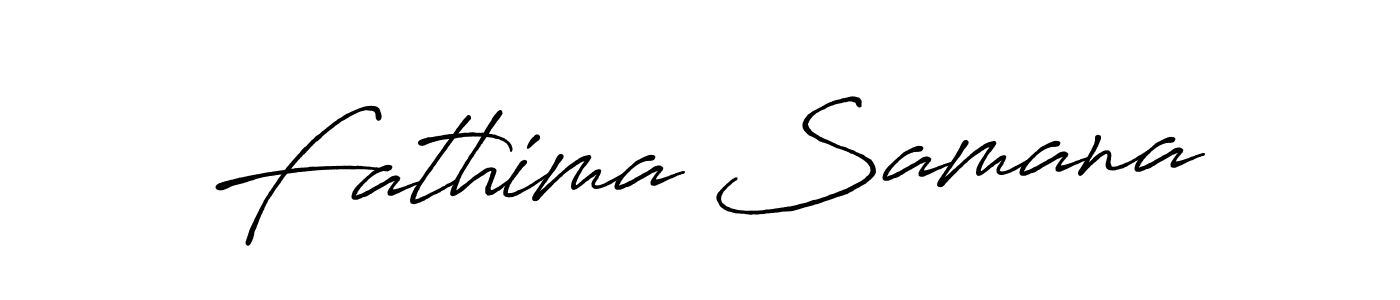 Make a short Fathima Samana signature style. Manage your documents anywhere anytime using Antro_Vectra_Bolder. Create and add eSignatures, submit forms, share and send files easily. Fathima Samana signature style 7 images and pictures png